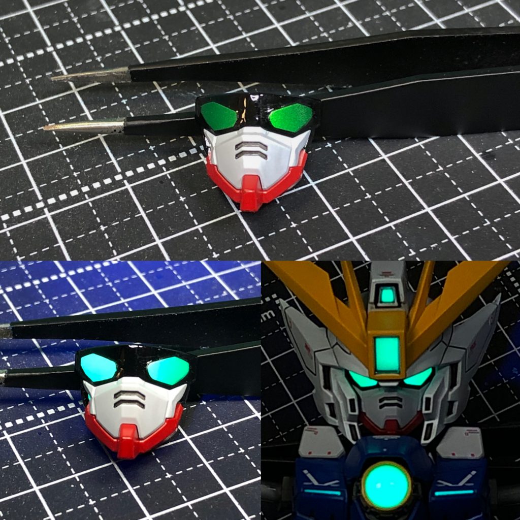 センサー等は蛍光塗料で発光表現。