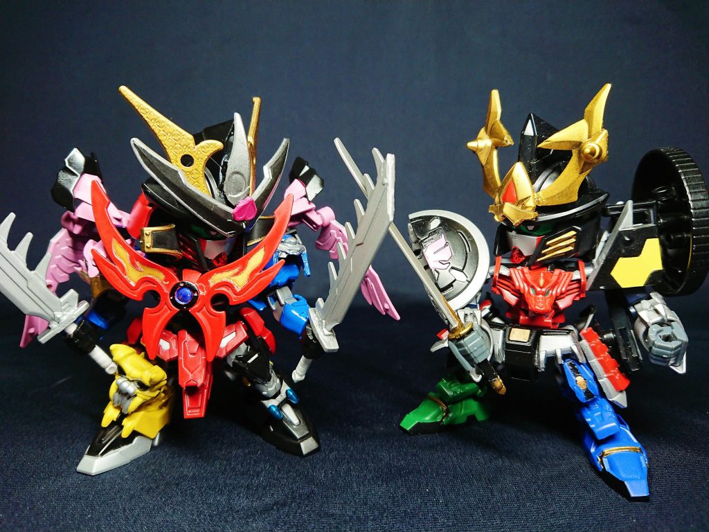 同じ天宮出身の武者同士、過去作の天界武者 神剣丸とは師弟関係を持たせてみました。