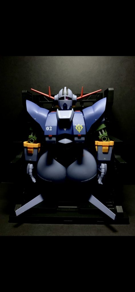 あんなもの飾りです！と言わんばかりの存在感はHGでも流石の一言。個人的にはもっともっとイジりたかったですが、シンプル好きな嫁からOK出ず控えめに仕上げました。