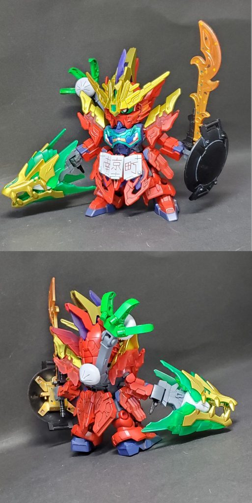 張郃アルトロンをベースに使い、シェンロンガンダムタウヤー装備をMS側のイメージとして作成しました。