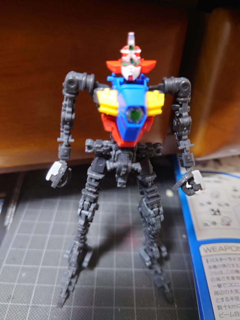 絶妙にパチモンくさい姿になったので笑いながら撮りました。