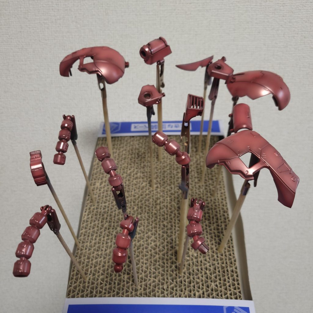 自作クリアレッド重ね吹きでシャアっぽく