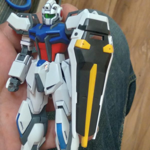 I had this idea of making a mass produced strike variant for my seed story. The head is from the powered gm. Not sure where I want to go with this but it's definitely going to use the jet striker pack （2枚目）