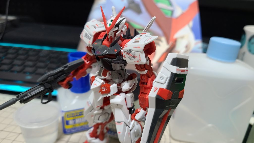 前面から。装甲は光沢、フレームはつや消しでそれぞれ吹き分けしてみました。