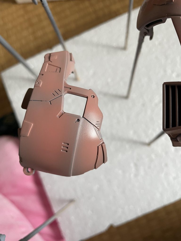 ヘッドのグラデーション塗装です。