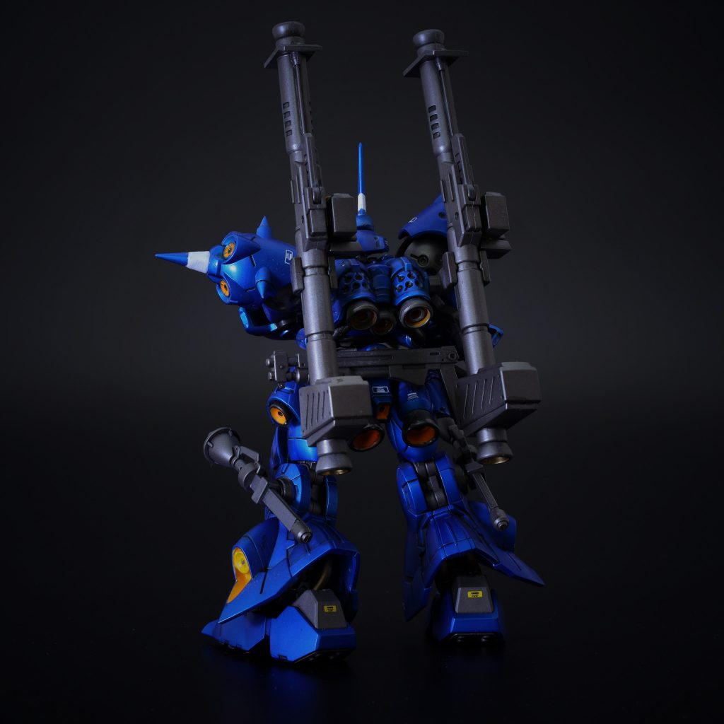 ケンプファーは武装が多いがゆえ、ちょっと動かすとすぐ塗装がチョロ剥げしてナチュラルウェザリング。Gフレームの良さ（ガシガシ動かして遊ぶ）が全く出来なくなりました（笑）