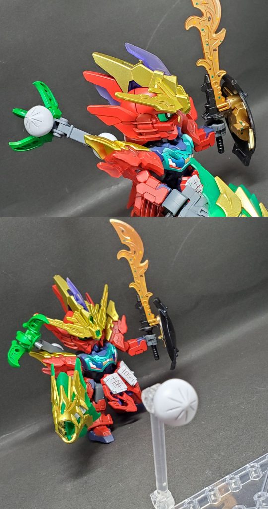 「豚マイン&カタパルトライデント」豚まんの力を宿した爆弾。腕を使わず投擲できるのでここぞというときに便利。「左手でタウヤーを持ちつつ右手でトライデント使うのは無理があるよなぁ」と思ったので、トライデントのシルエットだけ活かしてこんな感じにしてみました。