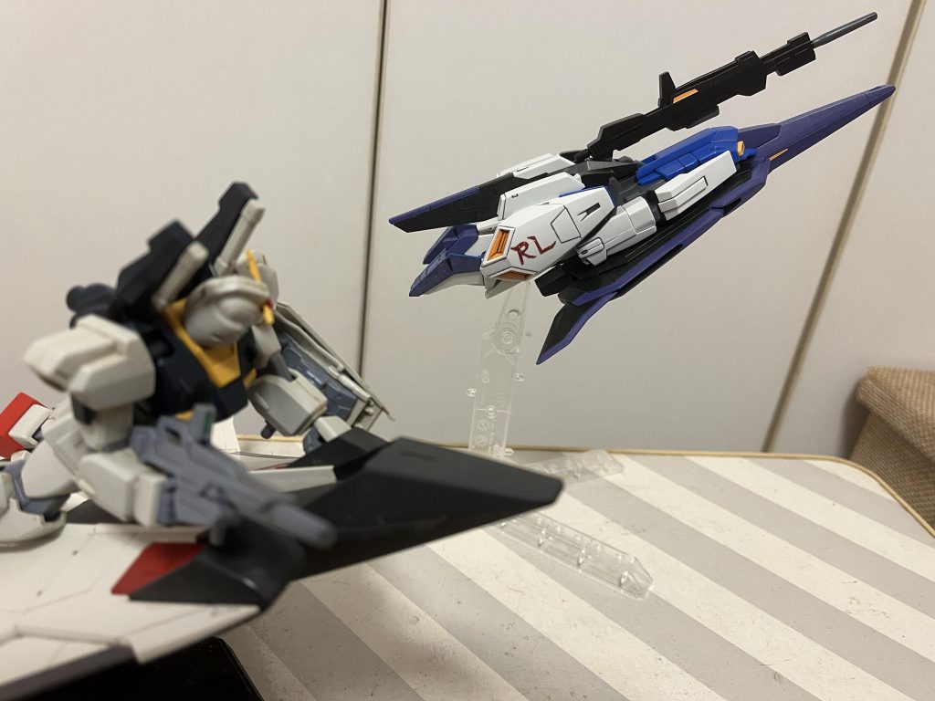 Mk-Ⅱをフライングアーマーに乗せて。けれどΖΖの大気圏突入エピソードはΖにはジュドーが乗ってたっていうミスマッチですw