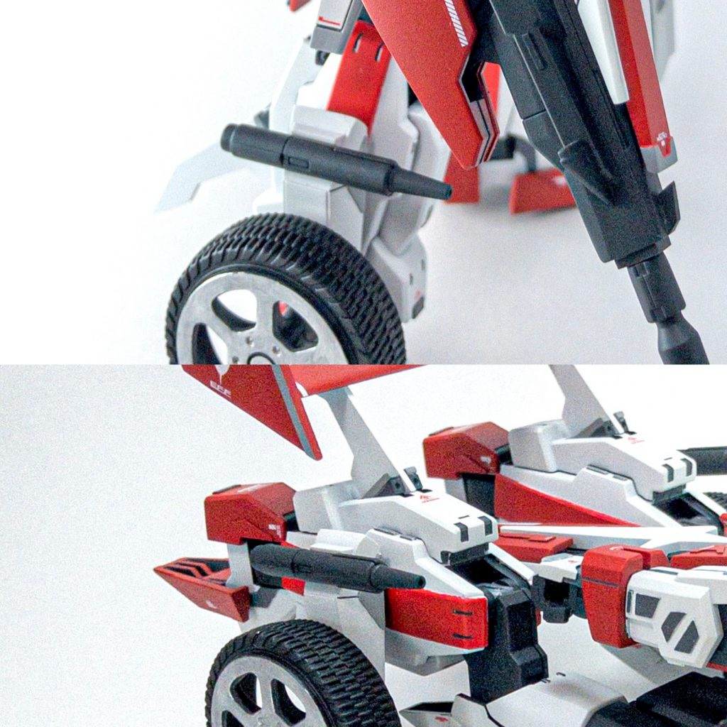 脚部ビーム砲両形態で使用できる武装を追加したくて、脚部にビーム砲を装備しました✨以下、別アングルの写真です🙋‍♂️