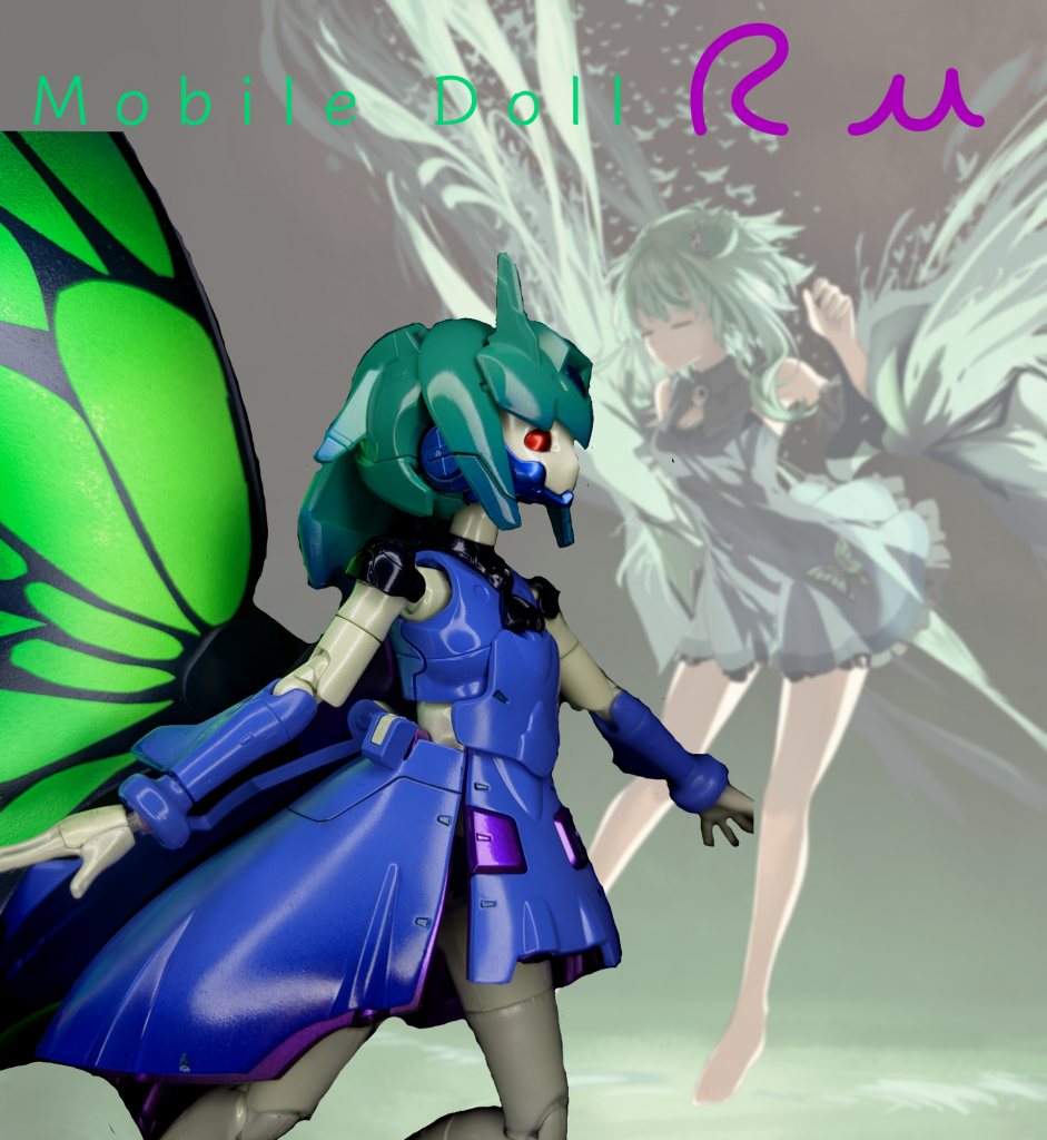 初めての他キャラクターをモチーフに作成。髪型もボブに変更し、背中にはおおきな羽と腰にはリボンを追加。