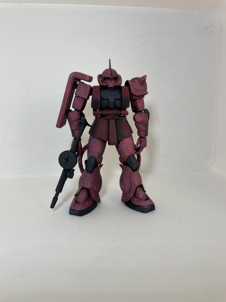 HGUC シャア専用ザクⅡ アクリルガッシュ全塗装–2枚目/制作者：NbHaruto