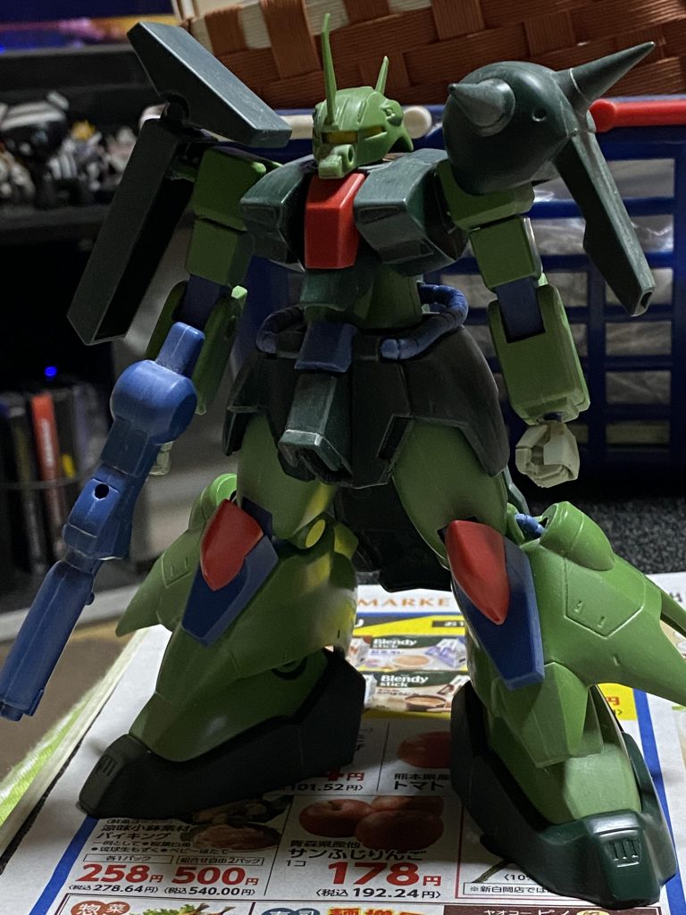 表面処理が終わった状態です。手や脛、太腿が白化しているのがわかります。