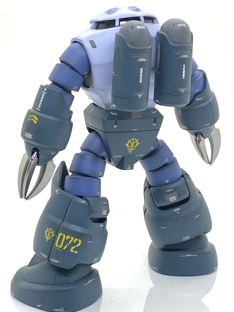 塗装箇所とカラーレシピモノアイ基部→(クレオス)ウイノーブラック 胸ダクト、ミサイル、メカ部等→(クレオス)新ガンダムカラーMSグレージオン系アイアン・ネイル →(クレオス)メッキシルバーNEXT