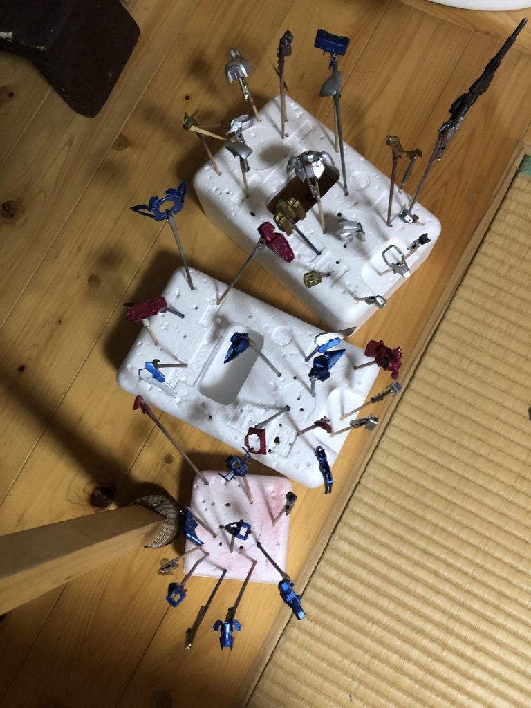 筆塗り、ペン塗り。