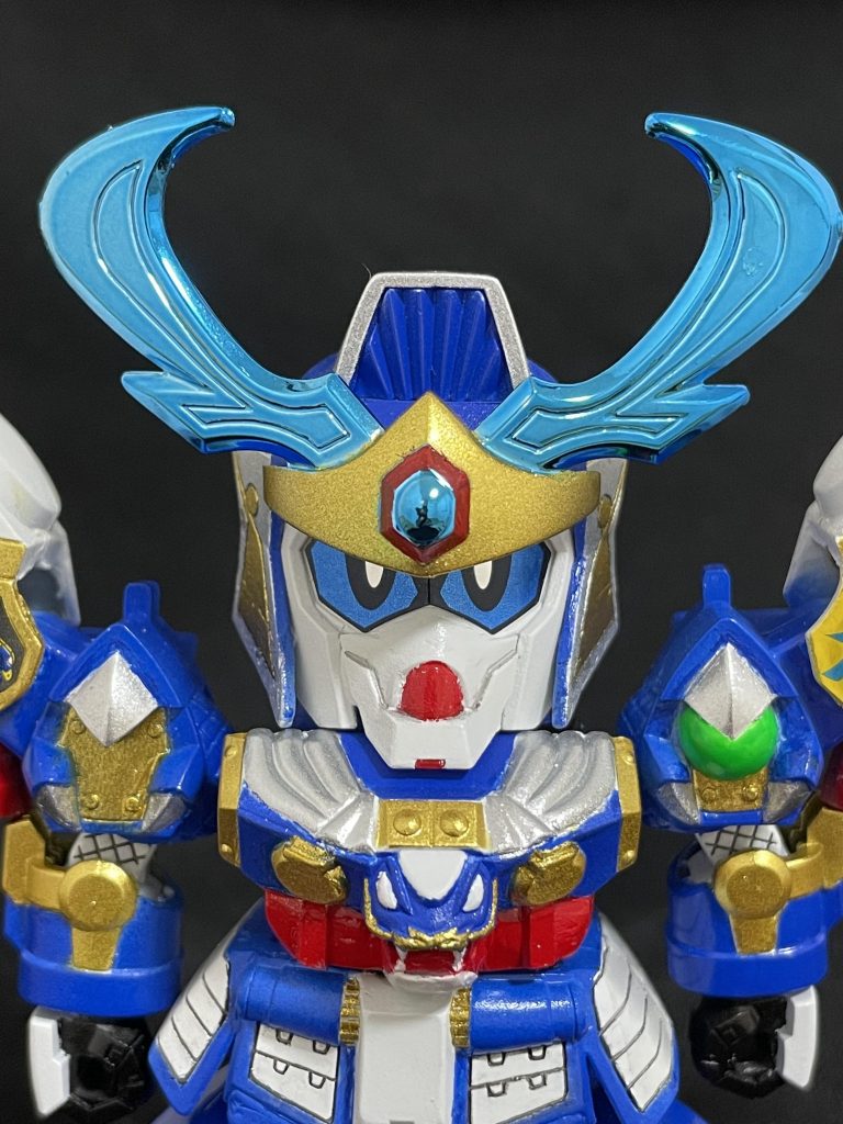 頭部アップ。青龍の口元が好きで、孫策の頭部に貼り付けました。