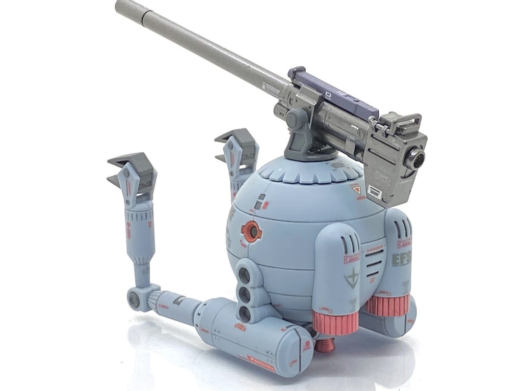 塗装箇所とカラーレシピ低反動キャノン砲→(ガイア)フレームメタリック(1)マニピュレーター、各部凹部グレー→(クレオス)ニュートラルグレー各部バーニア→(クレオス)GXメタルレッドコクピット部クリアーパーツ→(クレオス)GXクリアーグリーン