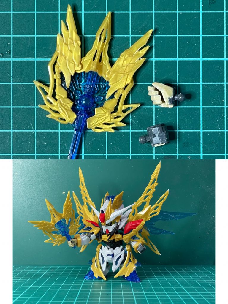 各先端部をシャープ化右手をエポキシパテで斜め握りに変更