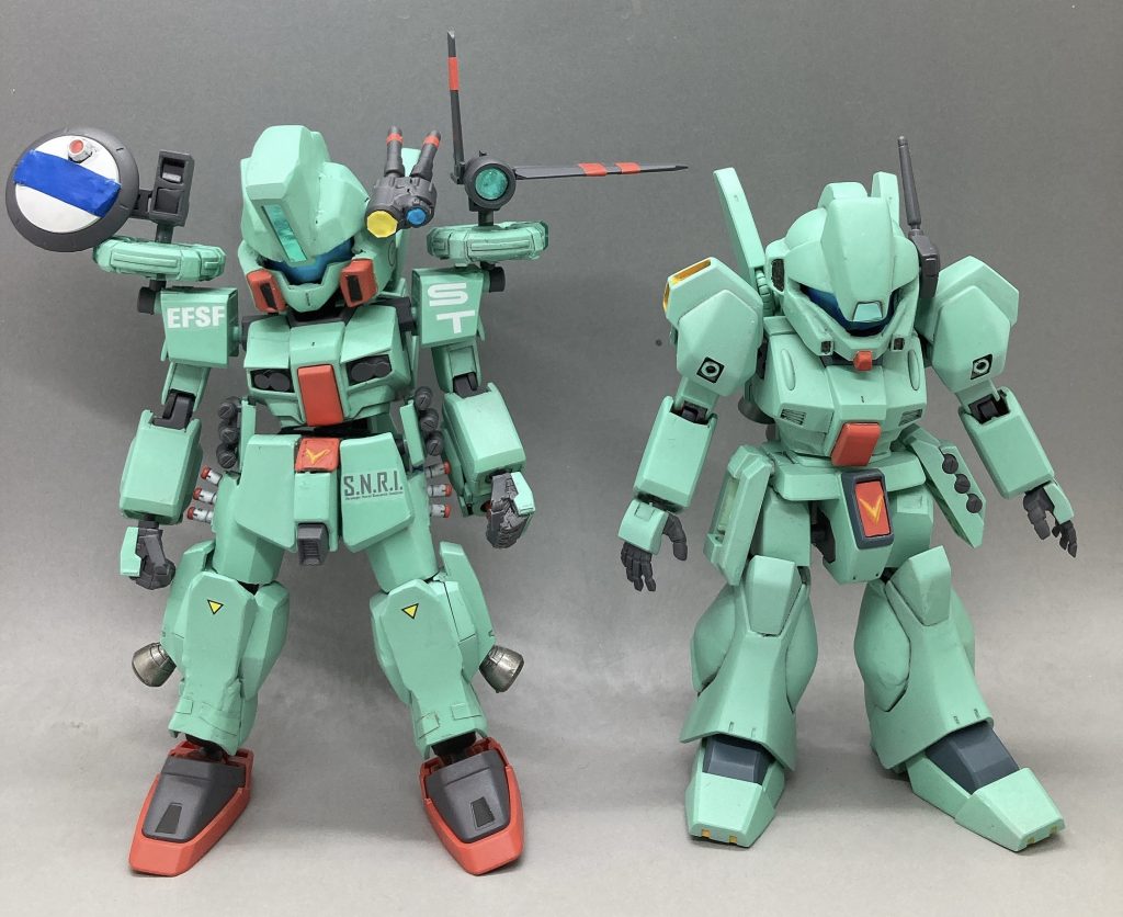 色はジェガンとは微妙に違う緑なのですが、差が微妙すぎてほとんど違いがわかりませんね(^_^;)