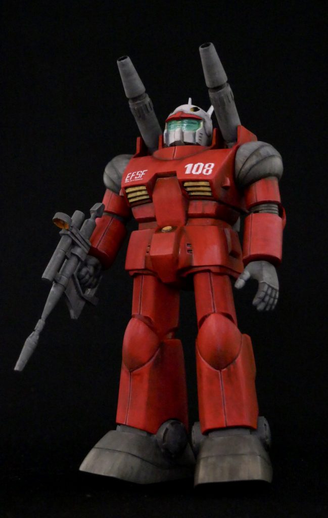 アクリルガッシュとタミヤアクリルを併用、オイルが垂れた汚れや暗い部分にリアルタッチマーカーを使用