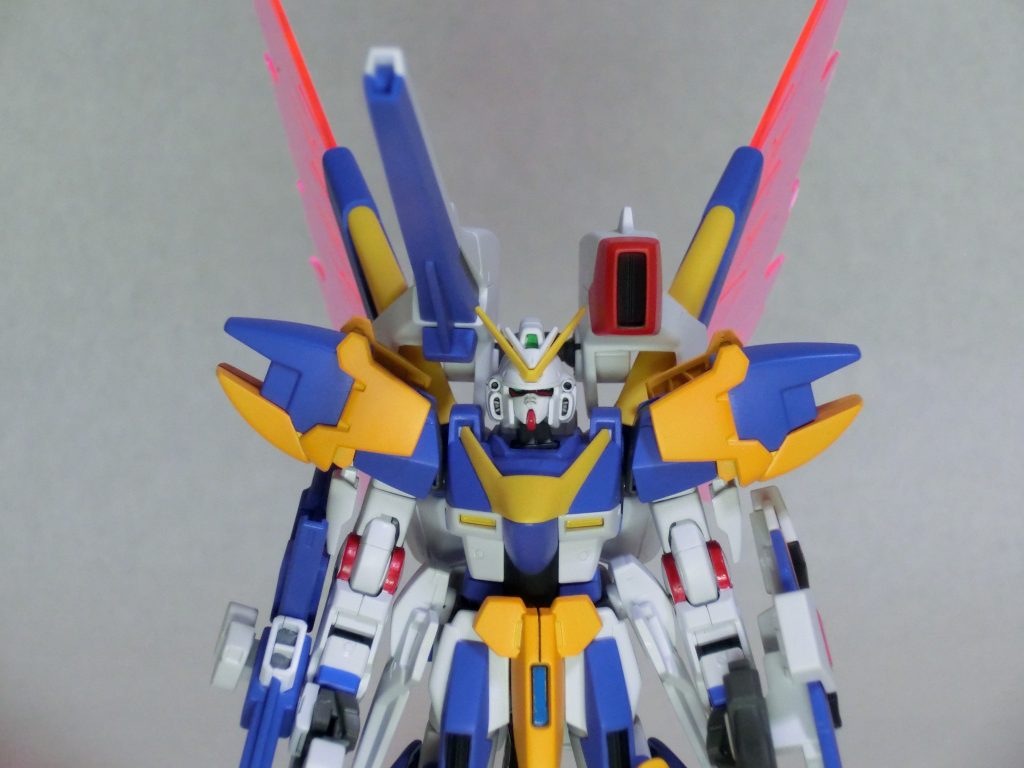 白 クールホワイト(クレオス)青 ブライトロイヤルブルー(ガイアノーツ)赤 ブライトレッド(ガイアノーツ)黄 ガンダムカラーMSイエロー(クレオス)オレンジ オレンジイエロー(ガイアノーツ)薄いグレー ニュートラルグレー4(ガイアノーツ)濃いグレー ニュートラルグレー5(ガイアノーツ)アサルトパーツの水色 スカイブルー(クレオス)カメラアイやセンサー類 蛍光グリーン(アクリルガッシュ)