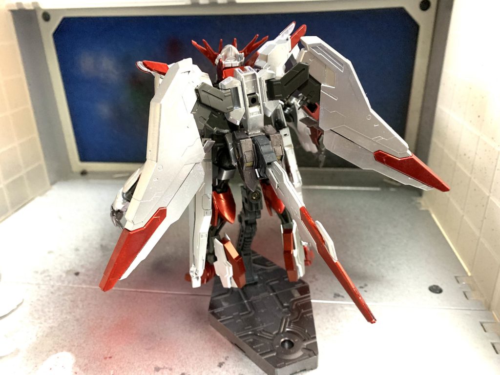 背面はこんな感じ!マルコシアスのバックパックにレクスのテイルブレードが装備されています!尻尾の次は羽も生えてまさに悪魔…(´。✪ω✪。 ` )