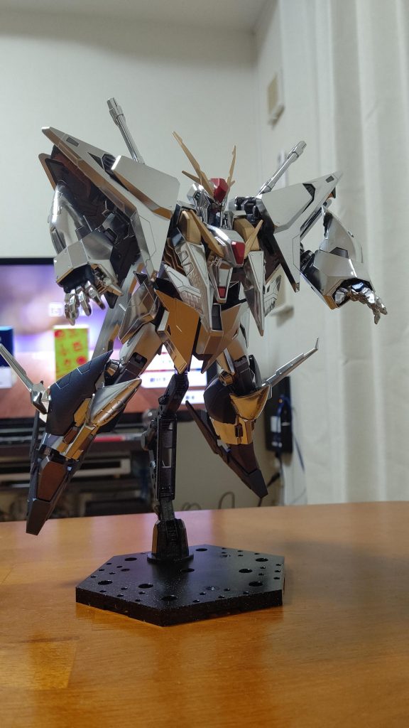 ポーズ試し撮り(こっちの方がメッキ感が伝わる?)