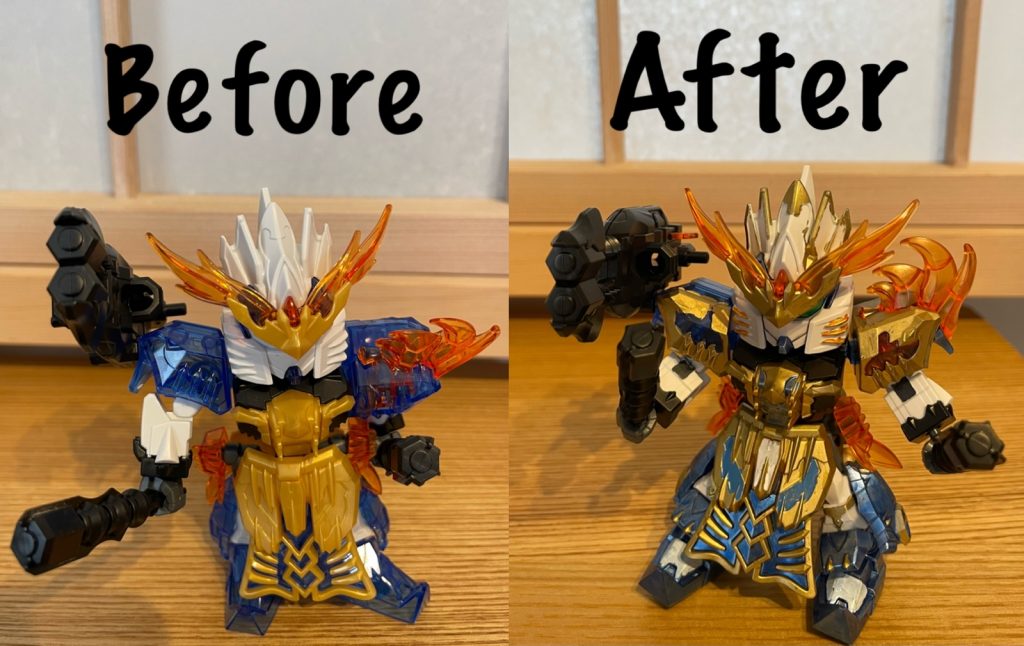 素組みとのビフォーアフター！塗り分け箇所は多めです😓