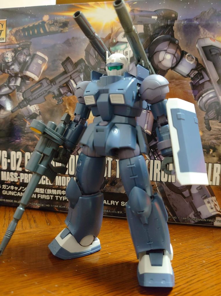 頭部と手首、ビームライフルをリバイブキャノンから移植。オリジンでキャノン砲を2つ揃えるのが最もコスト掛かりました😅品薄の今ではなかなか調達も難しいですね。。