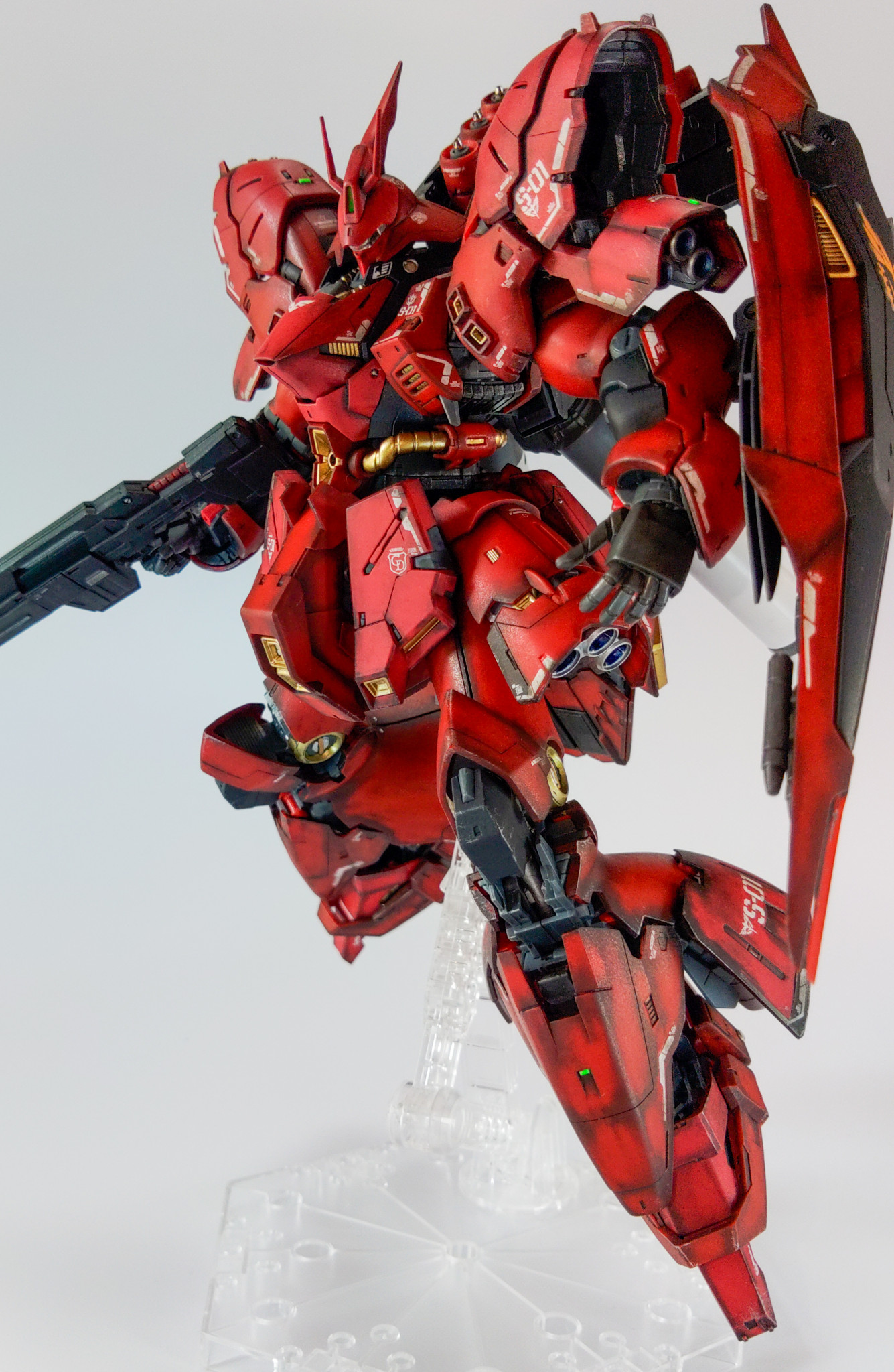 完成品 ＲＧ サザビー 1/144 塗装 完成品 ウェザリング - プラモデル