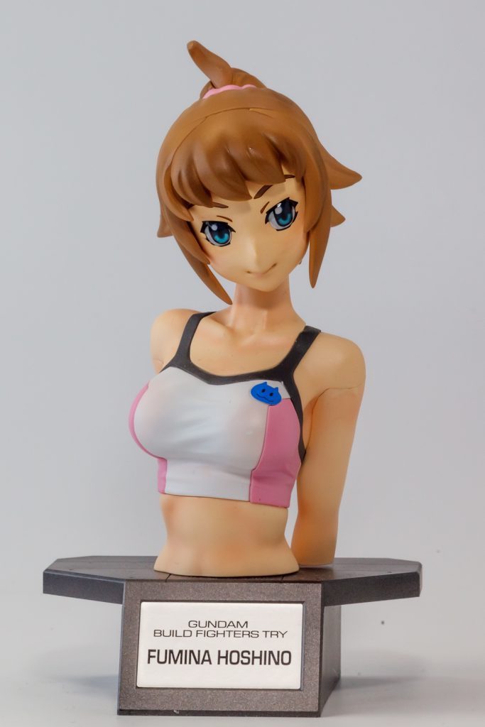 オマケ、肌塗装の練習がてらフィギュアライズバストのフミナ先輩2種も一緒に作りました。布地の白の部分にはうっすらと透け塗装を