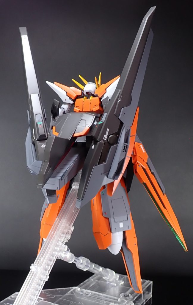 カラーリング(ガイアカラー)白:EXホワイト+EXシルバーオレンジ:ピュアオレンジ+ビビットオレンジ黒:グラファイトブラック(クレオス)グレー:メカサフライトフレーム:メカサフヘヴィ