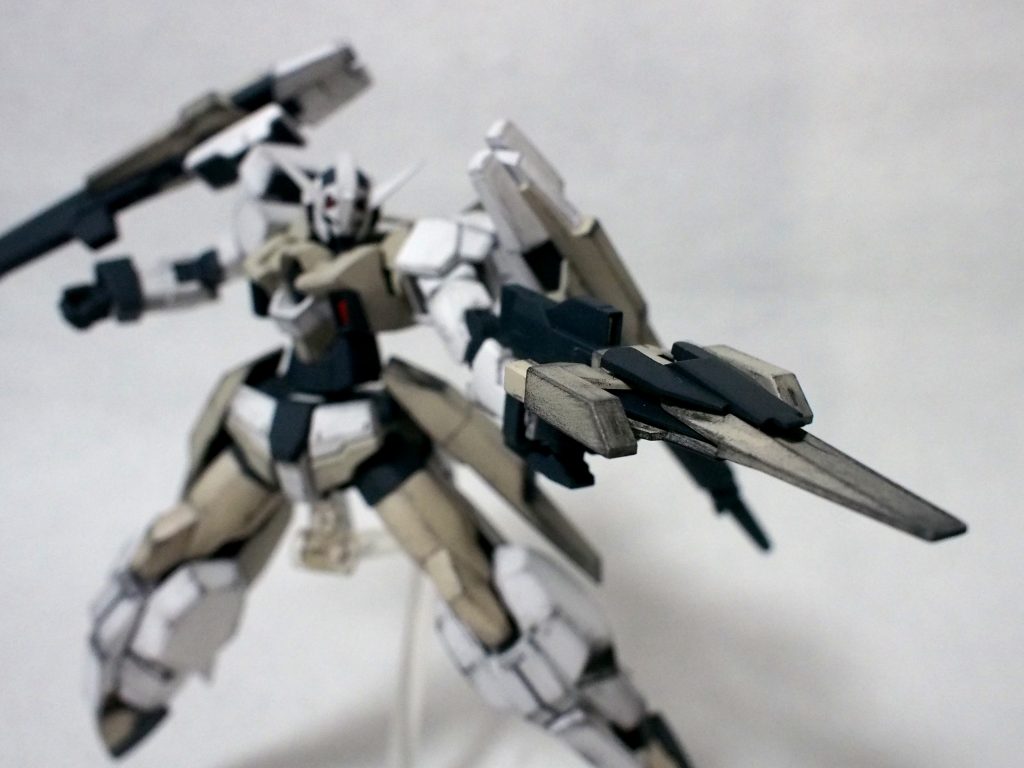 シールドドッズライフル。AGE2のリアアーマーを改造しました。ライフル根元はAGE1のものを借用。