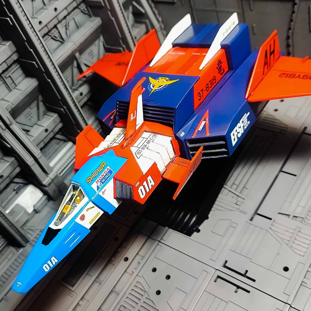 旧キット「Gスカイイージー」はアニメ基準のコアファイターの大きさなのでバランスよく見えます😍