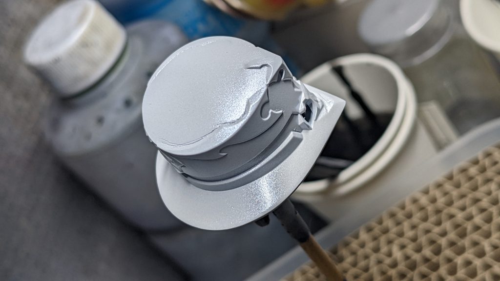 塗装はアルティメットホワイトにガラスパールでコートしました!