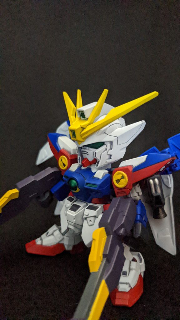 白→ガンダムホワイト青→ブルー赤→モンザレッド黃→フラットイエロー（タミヤ）グレー→ニュートラルグレー武器グレー→ニュートラルグレー＋パープル水性ホビーカラーです！ 