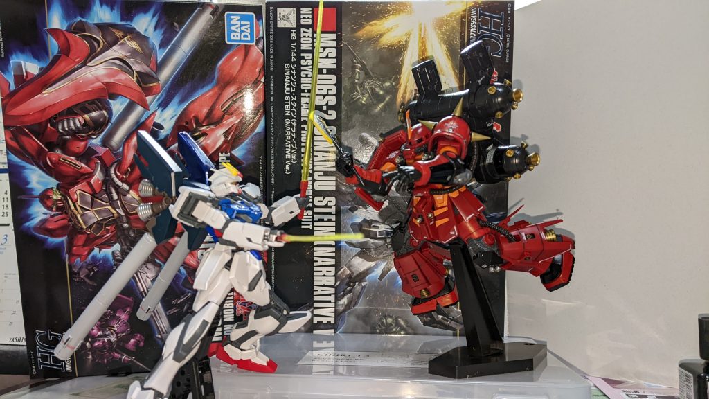 サイコ・ザクとのツーショット。かっこいい!