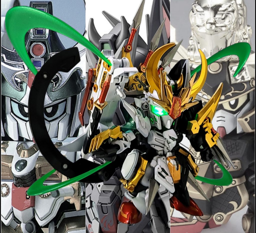 というわけで最後は三体の力の顕現をイメージした1枚です。雷鳴ガンダムは1994年発売なのでもう28年前(!?)になるんですね。ちなみに農丸は2005年なので17年前です( ̄▽ ̄;)今はSDミキシングが楽しくてしかたないので、これからも作るつもりです。よろしくお願いしますm(_ _)m見ていただいてありがとうございました!