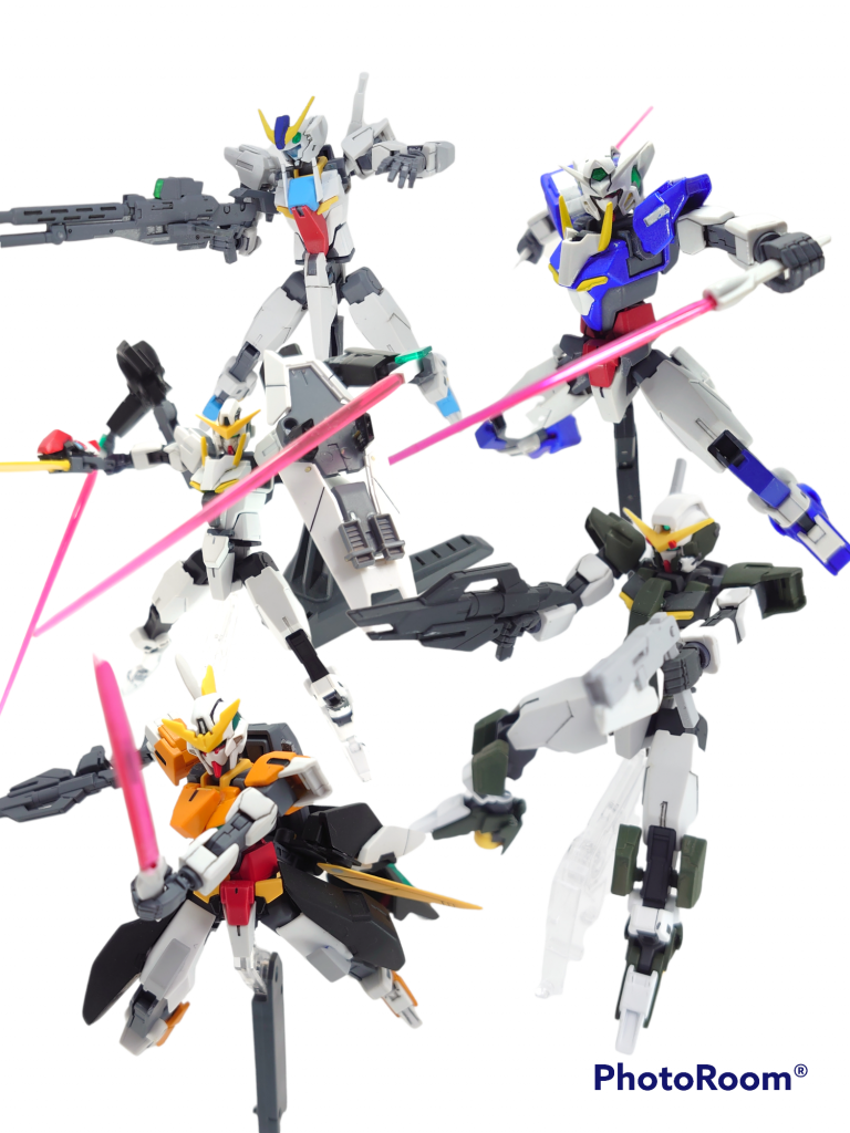 ソレスタルビーイングの5機のコアガンダム