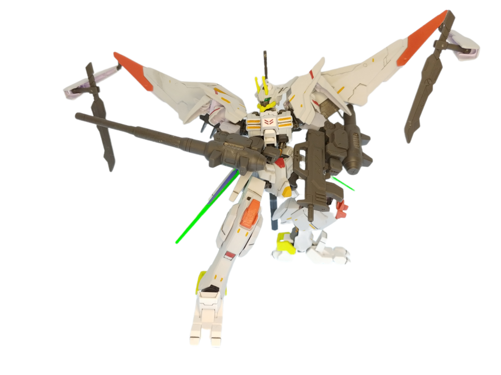 バトルスタイルはアスモデウスを踏襲し「相手を捕まえてトンファーをぶち込む」のが主体。アスモデウス単騎では脚部クローしか手段の無かった敵の拘束方法に、背部バインダーのサブアームが加わることで対MS戦闘でもトンファーを狙いやすくなっている。