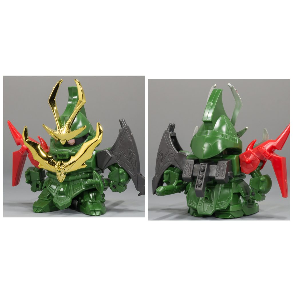 素組ではこんな感じ。金色が部分的に足らない。金の前飾り眉間部分下側によくわからない形状あり。