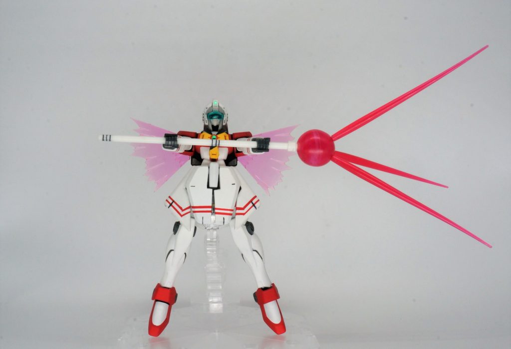 地味子にバーサーカーモードは似合わないよねということで、ビームクラブを直列接続してハイパービームジャベリンに、バックパックからはプチ光の翼をだしてMG (Magical Girl)モード!