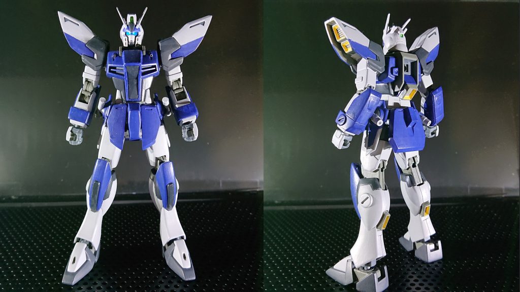 【本体】頭:105ダガー肩、サイドスカート:ビルドストライクその他:ダガーL頭部にこだわりさえなければ、2体で本体ができる、財布に優しいミキシングです。カラーリングはアOバレストの配色をベースにしてアレンジ。