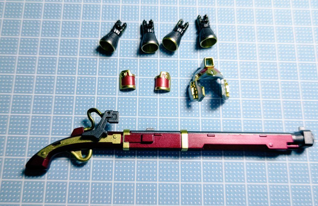 タネガシマのマスキング大変でしたが頑張りました……でも持たせて構えようとすると塗装剥げたので悲しみに包まれましたとさご覧いただきありがとうございました！