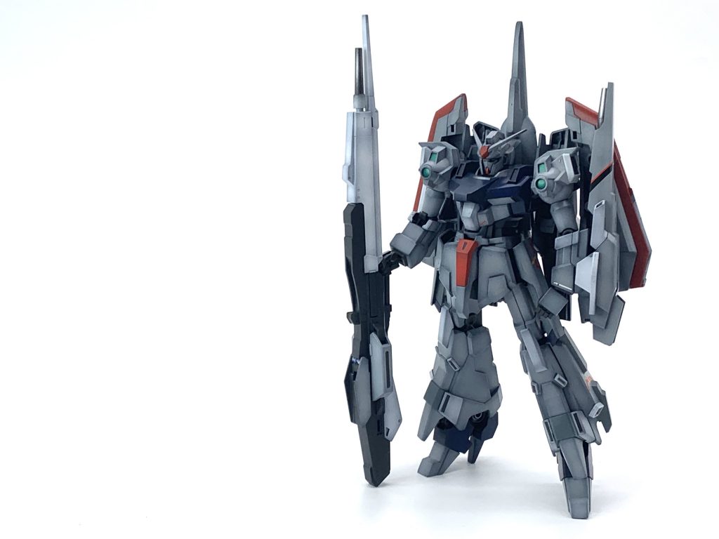 ロングライフルをこうやって持つ姿勢かっこいいですよね。ヒールにした分ちょっと長さ足りなくなてしまった