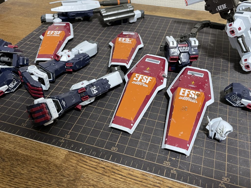 はんだゴテでのダメージ加工後