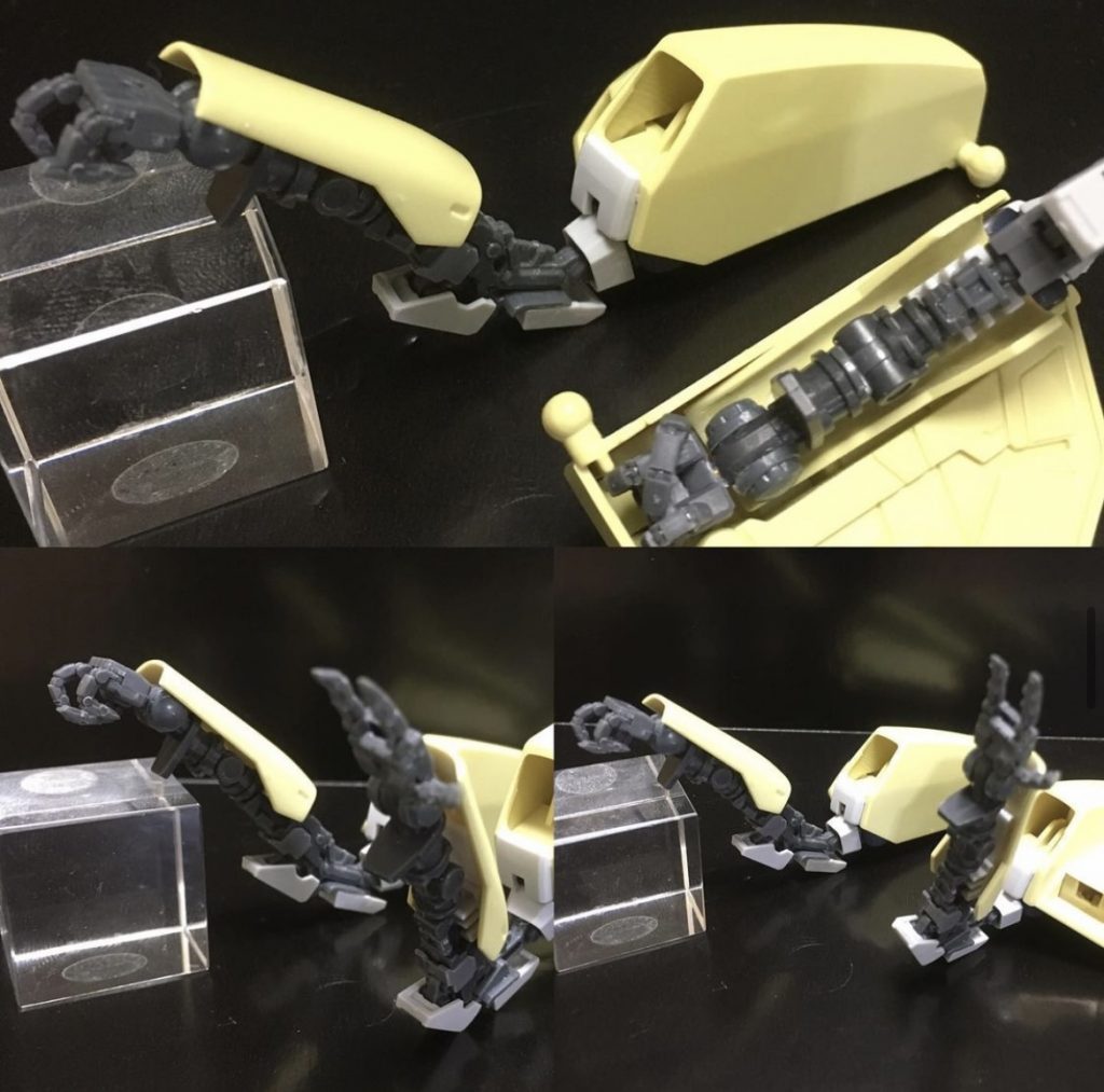 隠し腕は、RGガンダムマーク2のフレームを使用しました。拳は、極め手 の改造です。、