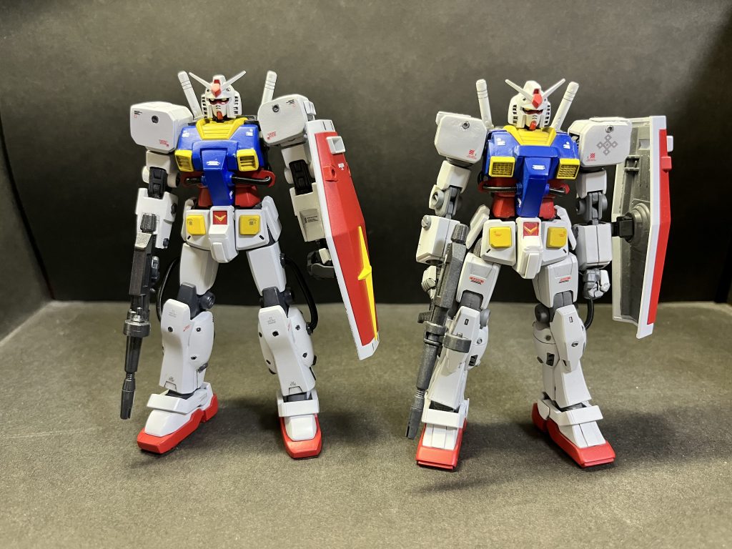 2年前に制作した物と比較。正面