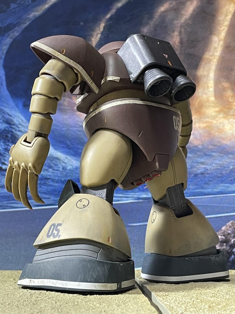 バックショット1。バックパックと脚関節はガンメタスプレーを吹きました。