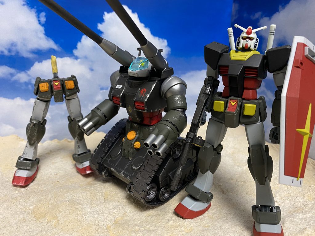 一応、通常のリアルタイプガンタンクにもなるよう作ってます。以前作ったリアルタイプガンダムとそのうちリアルタイプガンキャノンも作製予定です♪
