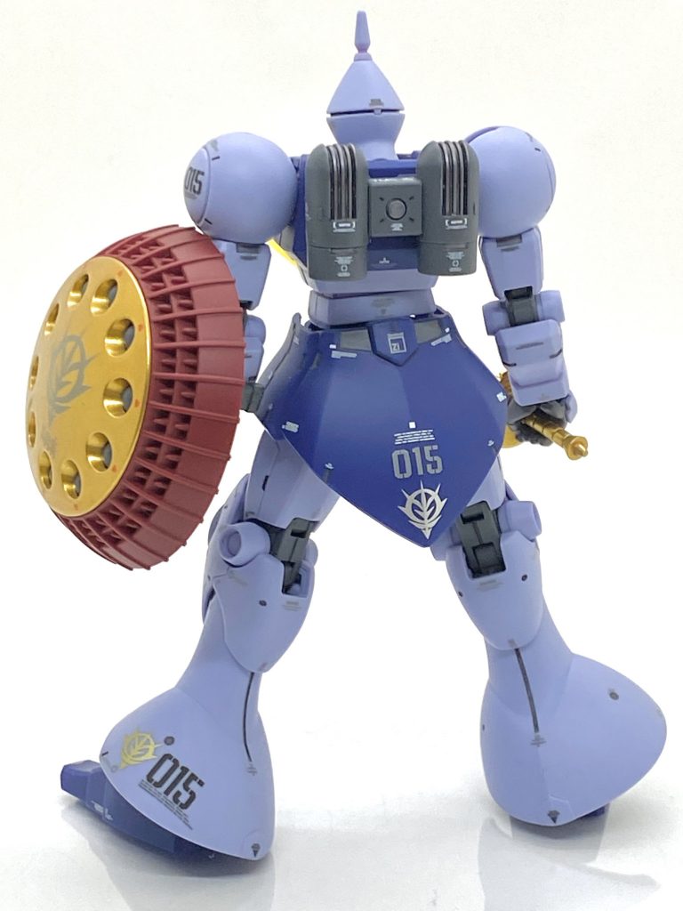 塗装箇所とカラーレシピシールド、サーベル基部→(ガイア)スターブライト ゴールド各部メカ部→(クレオス)(クレオス)新ガンダムカラーMSグレージオン系